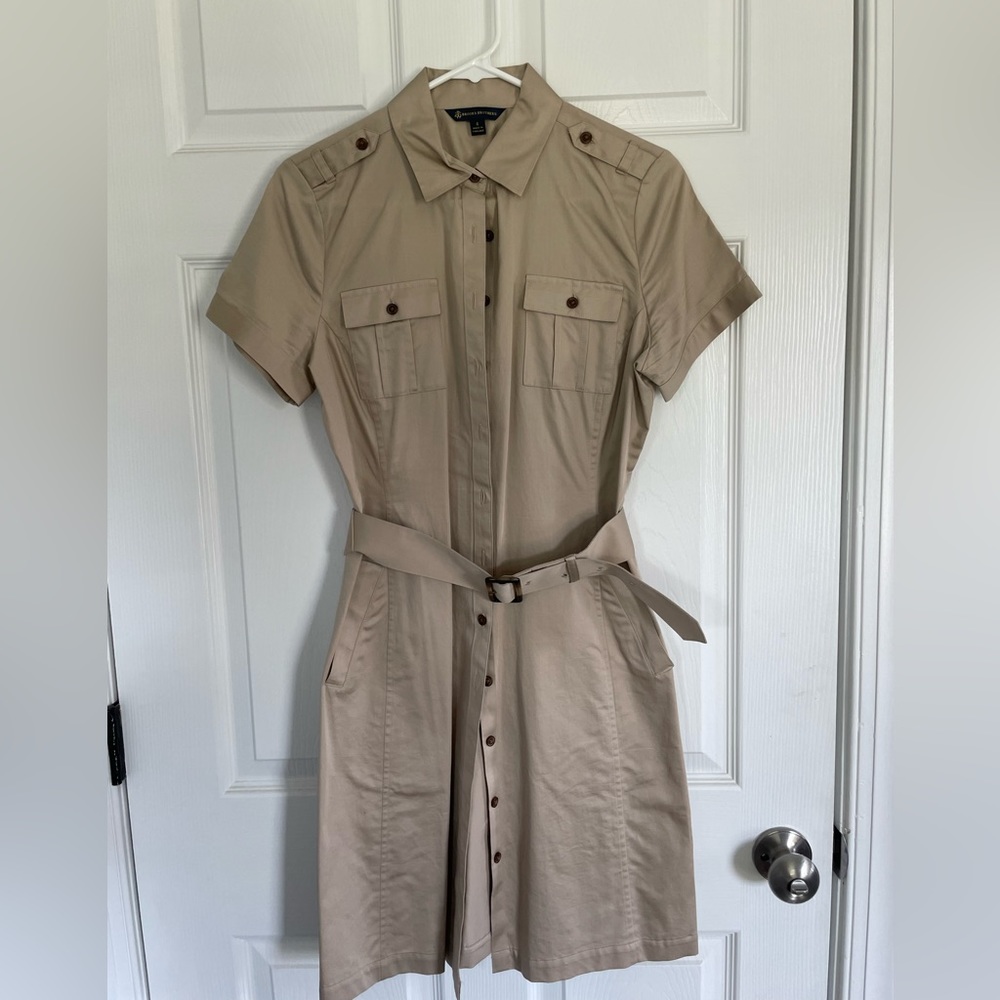 Safari style tan dress